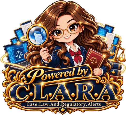 Powered by CLARA: Case Law And Regulatory Alerts
