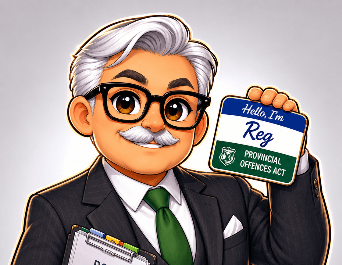 Reg, the Provincial Offences sparring persona